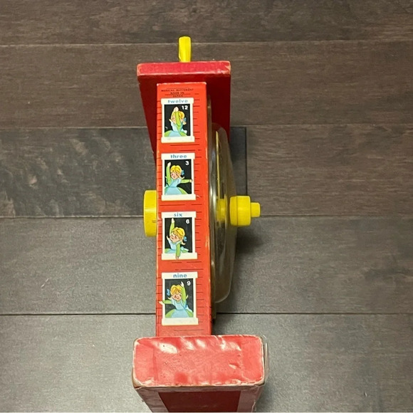 Vintage 1960s Fisher Price Music Box Teaching Clock - Picture 6 of 8